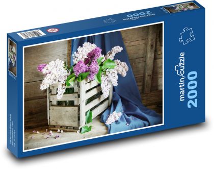 Lila - Kvety - Puzzle 2000 dielikov, rozmer 90x60 cm 