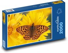 Motýl na květině Puzzle 2000 - 90x60 cm