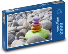 Farbige Steinpyramide Puzzle 2000 Teile - 90 x 60 cm