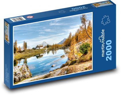 Dolomites - Lago Federa - Puzzle 2000 pieces, size 90x60 cm 