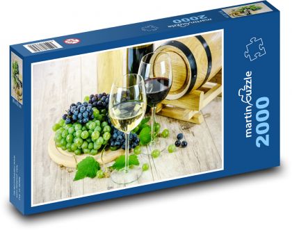 Poháre na víno - Puzzle 2000 dielikov, rozmer 90x60 cm 