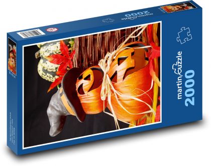 Halloween - tekvica - Puzzle 2000 dielikov, rozmer 90x60 cm 