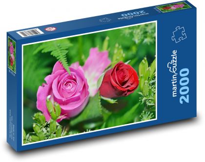 Ruže - Puzzle 2000 dielikov, rozmer 90x60 cm 