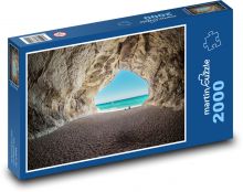 Itálie - Cala gonone,, pláž Puzzle 2000 - 90x60 cm