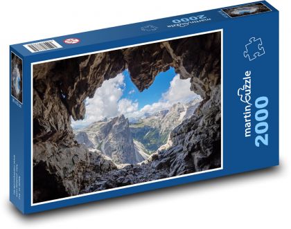 Dolomity - jaskyne - Puzzle 2000 dielikov, rozmer 90x60 cm 