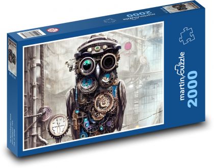 Sova - robot - puzzle 2000 dílků