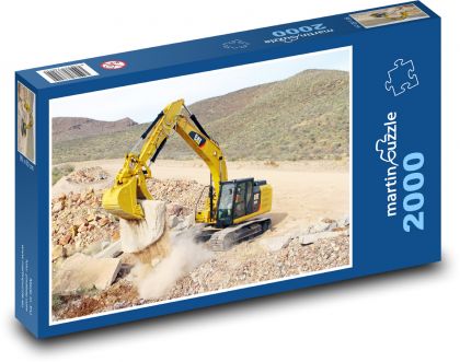Excavator - building technician - Puzzle 2000 pieces, size 90x60 cm 