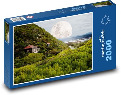 Night sky - moon - Puzzle 2000 pieces, size 90x60 cm 
