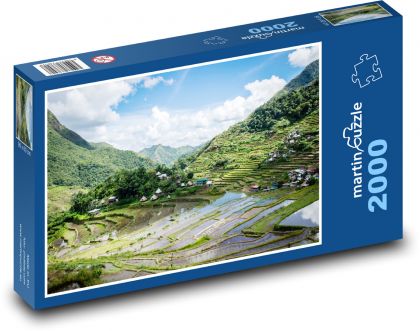 Filipíny - ryžové pole - Puzzle 2000 dielikov, rozmer 90x60 cm 