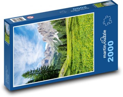 Łąka kwiatów - Puzzle 2000 elementów, rozmiar 90x60 cm