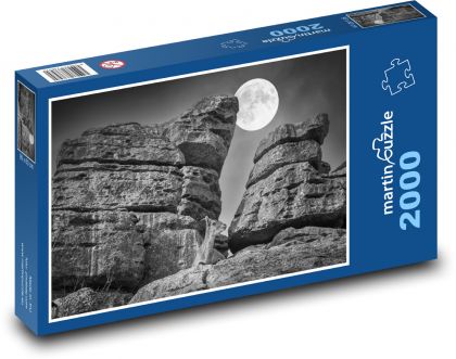 Księżyc świeci nocą - Puzzle 2000 elementów, rozmiar 90x60 cm