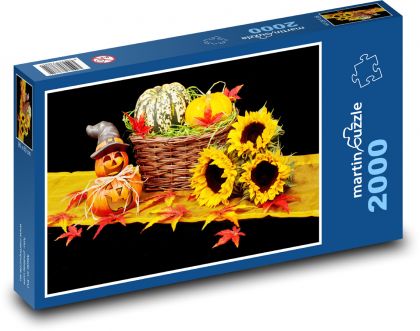Jesenná výzdoba - Puzzle 2000 dielikov, rozmer 90x60 cm 