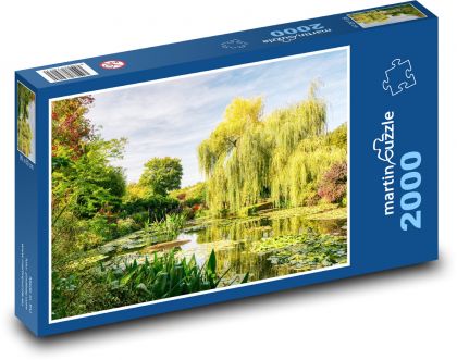Ogród - Staw - Puzzle 2000 elementów, rozmiar 90x60 cm