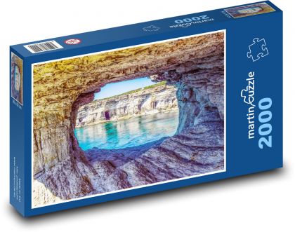 Morská jaskyňa - Cyprus - Puzzle 2000 dielikov, rozmer 90x60 cm 