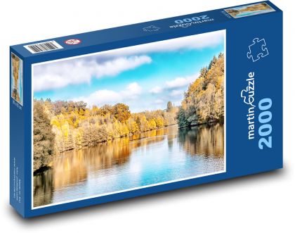 Jesenná krajina - Puzzle 2000 dielikov, rozmer 90x60 cm 