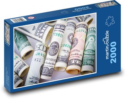 Doláre - peniaze - Puzzle 2000 dielikov, rozmer 90x60 cm 