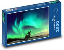 Zorza Polarna - Jeleń Puzzle 2000 elementów - 90x60 cm