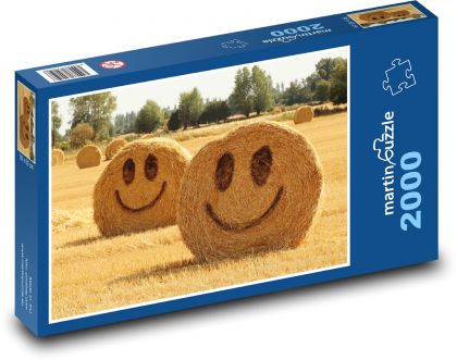 Slama v poli - Puzzle 2000 dielikov, rozmer 90x60 cm 