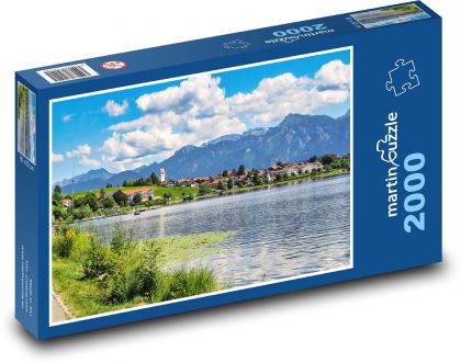 Jezioro Allgäu - Puzzle 2000 elementów, rozmiar 90x60 cm