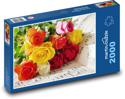 Rosen - Strauß - Puzzle - 2000 Teile