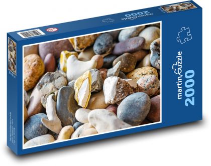 Kameny - pláž - puzzle 2000 dílků