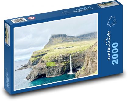 Wasserfall im Meer - Dänemark - Puzzle - 2000 Teile