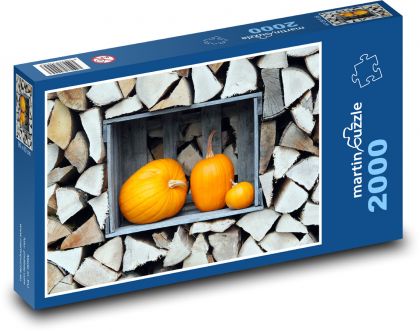 Pumpkin - firewood - Puzzle 2000 pieces, size 90x60 cm 
