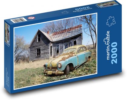 Rusty car - Puzzle 2000 pieces, size 90x60 cm 