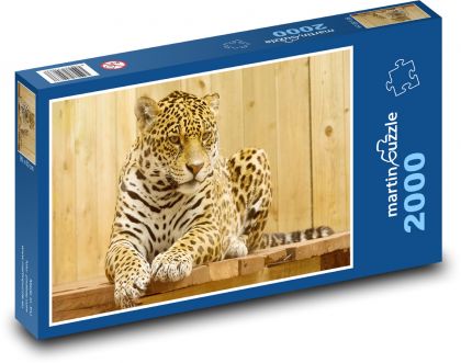 Jaguar - dziki kot - Puzzle 2000 elementów, rozmiar 90x60 cm