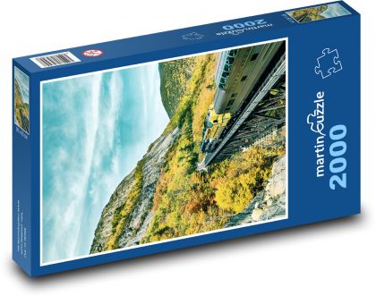 Vlak - železnice - puzzle 2000 dílků