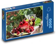 Třešně - dort Puzzle 2000 dílků - 90 x 60 cm