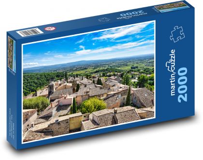 Mestské domy - Puzzle 2000 dielikov, rozmer 90x60 cm 