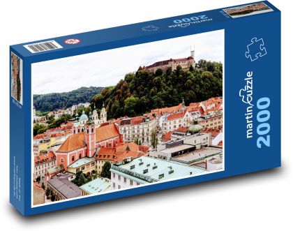 Slovinsko - Ľubľana - Puzzle 2000 dielikov, rozmer 90x60 cm 