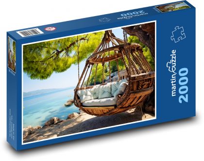 Houpačka u moře  - puzzle 2000 dílků