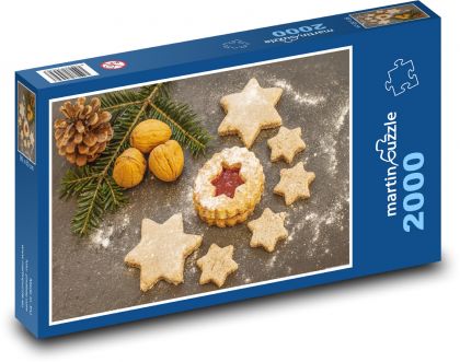 Vianočné sušienky - Puzzle 2000 dielikov, rozmer 90x60 cm 