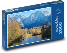 Podzim - jezero, hory Puzzle 2000 - 90x60 cm