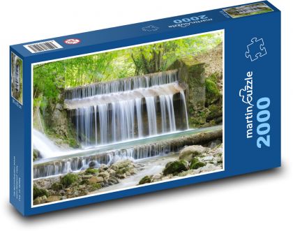 Wodospad - natura, woda - Puzzle 2000 elementów, rozmiar 90x60 cm