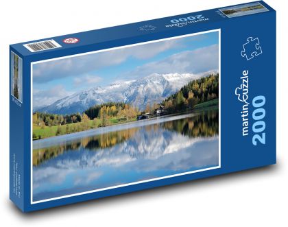 Podzim - jezero - puzzle 2000 dílků