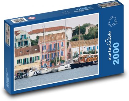 Morze - port, statki - Puzzle 2000 elementów, rozmiar 90x60 cm