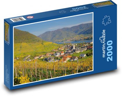 Vinohrady - obec, rieka - Puzzle 2000 dielikov, rozmer 90x60 cm 