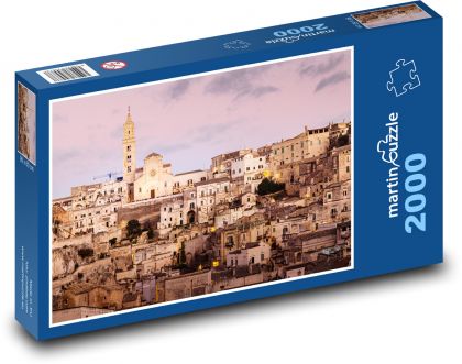 Taliansko - Matera, kamenné domy - Puzzle 2000 dielikov, rozmer 90x60 cm 
