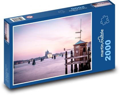 Benátky - západ slunce - puzzle 2000 dílků