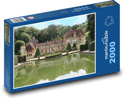 Zámok - Francúzsko, vidiek - Puzzle 2000 dielikov, rozmer 90x60 cm 