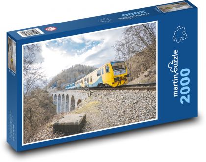Vlak - trate, viadukt - Puzzle 2000 dielikov, rozmer 90x60 cm 