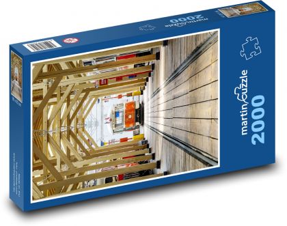 Tram - museum, depot - Puzzle 2000 pieces, size 90x60 cm 