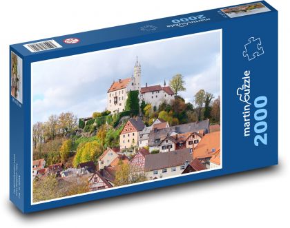 Nemecko - hrad, mesto - Puzzle 2000 dielikov, rozmer 90x60 cm 