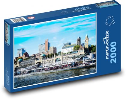 Hamburg - centrum miasta - Puzzle 2000 elementów, rozmiar 90x60 cm
