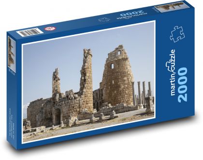 Kamenné budovy - Antalya - Puzzle 2000 dielikov, rozmer 90x60 cm 