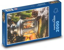 Svíčka - Vánoce Puzzle 2000 - 90x60 cm