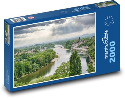 Řeka - lesy - puzzle 2000 dílků